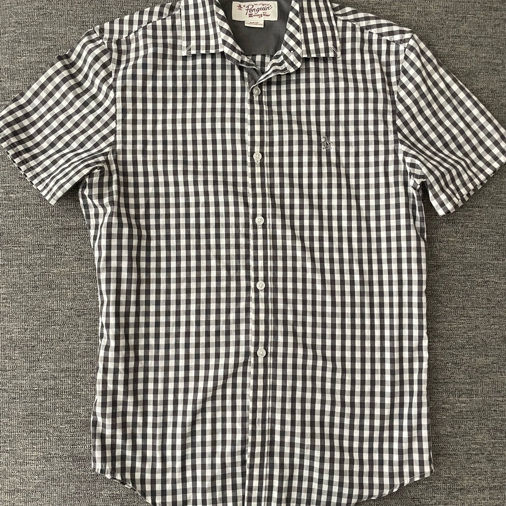 Original Penguin Black and White Gingham Shirt